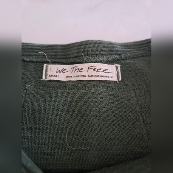 Free People Total Eclipse Tee In Pine Long Sleeve Ribbed Oversized Shirt - Picture 12 of 13